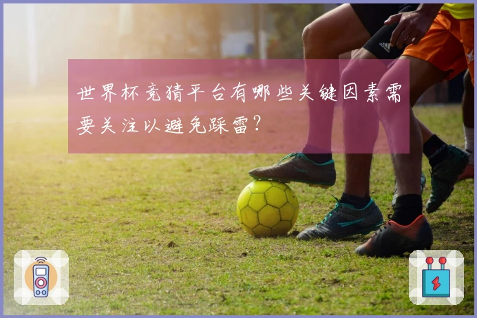 世界杯竞猜平台有哪些关键因素需要关注以避免踩雷？